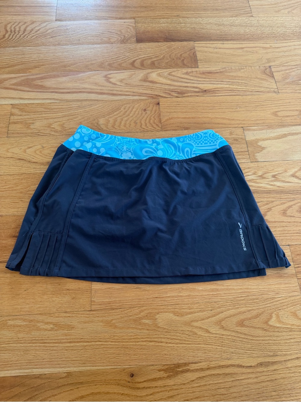 Brooks Black Skirt with Teal Accent
